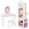 MDF Wood Kids Vanity Set with Mirror, Stool and Jewelry Cabinet